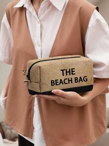 这款女士沙滩主题手提包套装饰有艺术感十足的“沙滩包”标志，包含一个大容量手提包和两个化妆包。它适合婚礼、度假和日常使用，是送给女性、母亲、教师、朋友、伴娘、学生以及返校季的绝佳礼物。这款大容量手提包也适合作为旅行包，用于度假和周末短途旅行，同时也是送给朋友的个性化生日礼物。 - 彩色 - 查看 9