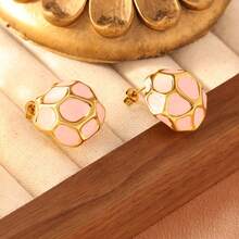 2 đôi bông tai hình giọt dầu bằng thép không gỉ sang trọng lấy cảm hứng từ Dopamine, phù hợp cho phụ nữ đeo hàng ngày, dự tiệc và hẹn hò, món quà tuyệt vời dành cho bạn gái. - Nhiều màu - Xem 5