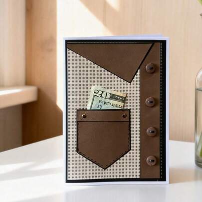 1 件创意 T 恤剪贴簿模具 - 非常适合纸艺、卡片制作、剪贴簿和 DIY 相册装饰，该模具采用金属结构！