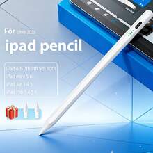 1pc Capacitive Stylus Pen With Magnetic Adsorption, Anti-Mistouch, Suitable For IPad 2018-2023, Drawing, Clipping, Handwriting - White - View 1