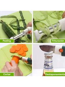 Tabla De Cocina Y Juego Cuchillos 5 En 1 Plegable Camping 5 en 1 Multiherramienta Táctica Plegable para Acampar, Accesorios de Acampar, Accesorios Tácticos, Táctico, Cuchillo Plegable, Cuchillo de Acampar, Cuchillo Multiherramienta, Multiherramienta - Gris - Ver 6