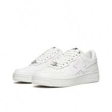 A BATHING APE Bape Lace-Up Metal Eyelet Casual Sneakers, Suitable For Home Wear, All Seasons - White - View 3