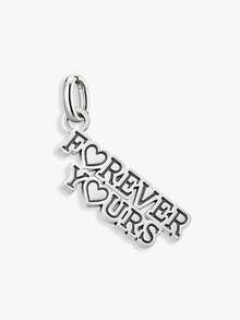 1件简约独特925纯银“ForeverYours”吊坠，DIY饰品，精致的男女圣诞礼物 - 款式1 - 查看 10