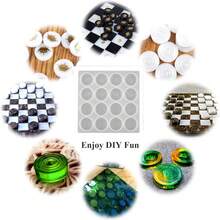 1pc DIY Chess Board Mold, Chess Piece Mold, Checkers Mold, Silicone Mold, Epoxy Resin Mold, Mirror Mold