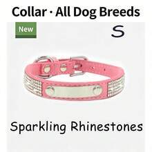 Valentine's Day Pink Large Dog Collar With Detachable Bell - Adjustable, Soft & Comfortable, Fits Neck Circumference 14-18 Inches - Multicolor - View 9