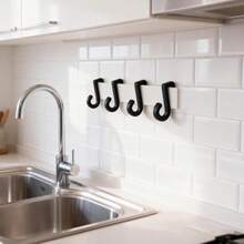 4 Packs Shower Door Hooks Set For 1.2cm Thick Glass – Crafted From , High-Strength PET Material, These Modern Hooks Offer A Reliable Space-Saving Solution For Your Bathroom. Perfectly Designed To Hang Towels, Robes, And Organize Shower Essentials, They Transform Your Shower Door Into An Efficient Storage Area. - Multicolor - View 5