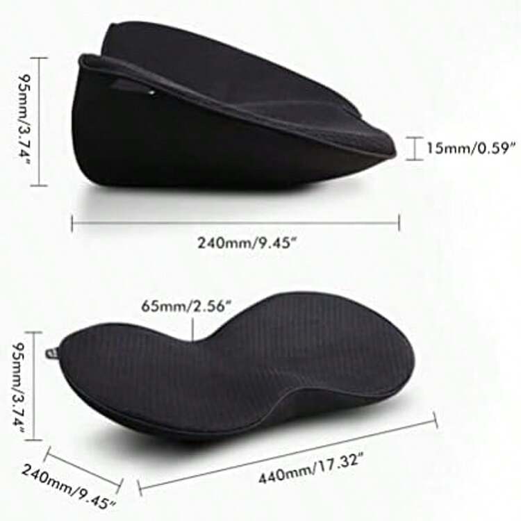 Cojn de Asiento de Automvil de 440 * 240 * 95 Mm para Conductor Grueso, KIMISS Cojn de Asiento de Automvil Porttil Cojn de Asiento de Elevacin de Automvil Cojn de Alivio - como se muestra en la figura - Añade 4