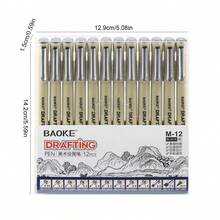3/5/8/12pcs Drawing Black Fine Line Pen, Fine Nib Manga Marker For Artist Illustration, Sketching, Art Painting, Animation, DIY Gift Items - Black - View 11