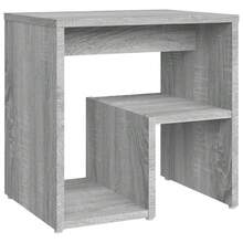 Comodino vidaXL Sonoma, grigio, 40x30x40 cm, in legno composito. - nero - Visualizzare 3