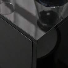 HOMCOM Black Sideboard With 2 Drawers And 2 Doors, Anti-Tip System, Ideal For The Living Room Or Bedroom (117 X 36 X 74 Cm). - Black - View 7