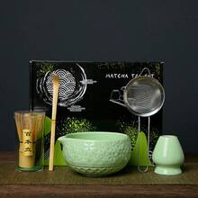 1pc/5pcs Sakura Pink & Matcha Tea Set, Includes Matcha Bowl, Matcha Whisk, Matcha Cup, Stirrer, Tea Spoon, Tea Bowl Set, Matcha Preparation Tools, Sweets & Beverage Making Tools, Japanese Gift Box, Matsukane Matcha Stirring Set, Gift For Matcha Lovers - Multicolor - View 7