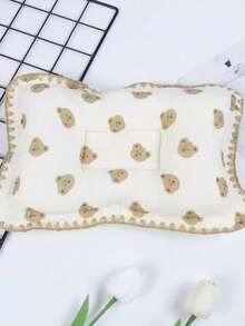 1pc Newborn Pillow, Breathable Baby Pillow, Cute Cartoon Bear Design, Soft & Comfortable, Washable Infant Pillow - 40*25cm - View 2