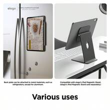 Magnetic Folio Case Compatible With IPad A16, 10th Generation 10,9 Inch Back Plate Can Be Attached To Metal Materials, Compatible With Apple Pencil And S Pencil Case Dark Grey - DarkGrey - View 5