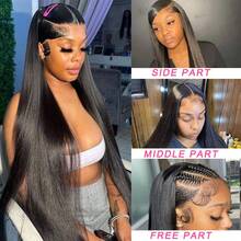 30 Inch 13x4 Straight Pre Bleached Knots Transparent Lace Front Wigs For Women 180% Density Invisible Lace Front Wigs Pre Plucked Hairline Human Hair Lace Wig Valentine's Day