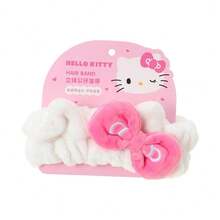 Miniso 1 chiếc băng đô Hello Kitty màu hồng bằng vải nhung: Chất liệu lông giả mềm mại, trang trí nơ cổ điển, thiết kế co giãn (không gây bó chặt), thấm hút tốt, phù hợp cho chăm sóc da/trang điểm/tắm và là phụ kiện thời trang hàng ngày. - Màu Hồng baby - Xem 5