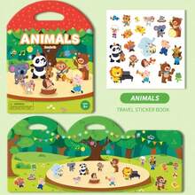 Sách dán hình tái sử dụng, Trang trí cảnh DIY, Hình dán giáo dục mầm non, Sách dán hình yên tĩnh, Hình dán trẻ em, Hình dán hóa trang dễ thương, Trang điểm công chúa, Trượt tuyết, Động vật, Giáng sinh, Phương tiện giao thông và các hình dán cảnh khác - Đồ chơi hoạt động yên tĩnh cầm tay, Hình dán thạch đa cảnh đa chủ đề, Trang cắt không đối xứng, Quà tặng cầm tay tiện lợi, Quà sinh nhật, Quà tặng ngày lễ, Hình dán trẻ em, Sách truyện, Hình dán du lịch, Quà tặng sáng tạo - Nhiều màu - Xem 6
