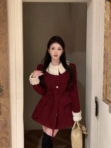 Women Overcoats - Đỏ - Xem 2
