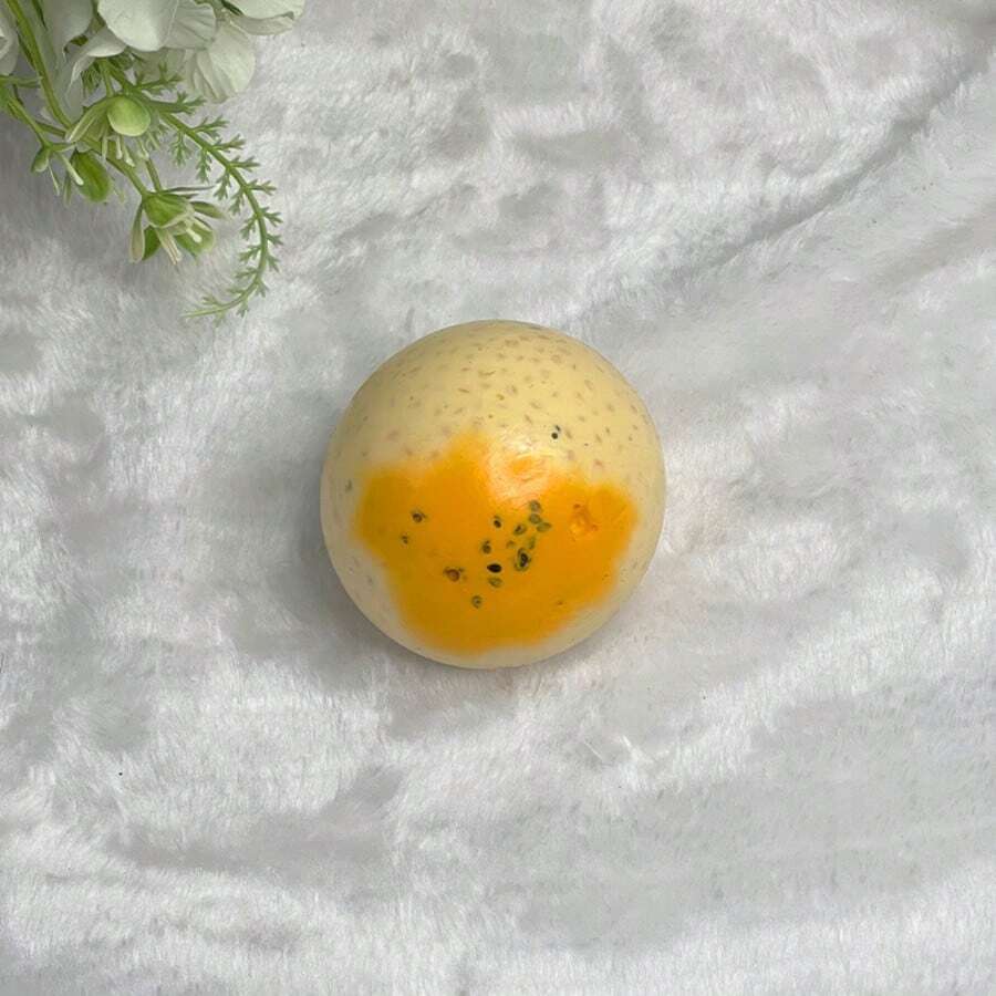 1pc New Realistic Soft Squishy Egg Tart Toy, Handmade Style Slow Rebound Stress Relief Toy For Adults
