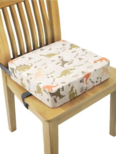 1pc Baby Booster Seat/Double Anti-Slip, Fixed Non-Slip Kitchen Chair Booster Seat - Portable Heightening Strong Support Cushion, Suitable For Toddlers, Comfortable, Detachable, Easy To Clean