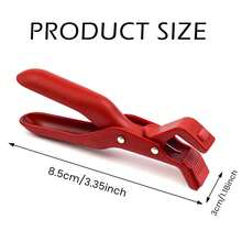 Two-In-One Hot Plate Tongs, Versatile Anti-Scald Tool For Bowls, Plates, Pots, Serving As A Support, Tongs, Tongs, Tongs In The Kitchen, Red And Green - 1 - View 3