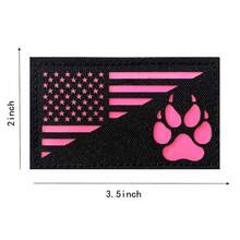 4 Pack Reflective  Ask To Pet  Tactical Patchs Hook-Fastener BacFKing (Glow In Dark-Mix-Pink),GlowinDark-MIX-Pink - GlowinDark-mIX-pink - View 5