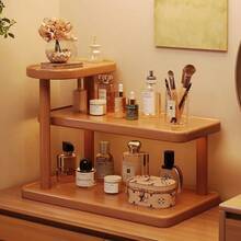 1 chiếc kệ gỗ nhiều tầng, kiểu dáng tối giản Nhật Bản, dùng để đựng đồ dùng pha cà phê và phụ kiện. - màu nâu - Xem 1