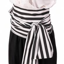 ThePirateDressing Pirate Medieval Renaissance Halloween Costume Large Sash,Black-White(1OO%CottonFabric) - 黑白(100%棉布) - 查看 7