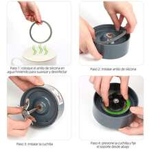 SHIXIONG Piezas de Repuesto Nutribullet con junta de goma, repuesto de base de cuchilla de acero inoxidable, cuchillas extractoras de repuesto compatibles con licuadoras NutriBullet 600W/900W - Negro - Ver 4