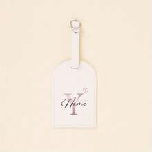 1 بطاقة تعريف حقيبة السفر مخصصة بالاسم الأولي [بطاقة تعريف حقيبة السفر مخصصة]، بطاقة تعريف حقيبة السفر من جلد البولي يوريثان بحرف من A إلى Z باللون الوردي | بطاقة تعريف حقيبة السفر مطبوعة بطراز رجعي أنيق، مناسبة للسفر، حقيبة السفر، هدية عيد الميلاد والزفاف، بطاقة تعريف حقيبة السفر مع بطاقة خصوصية، بطاقة تعريف حقيبة السفر والحقيبة الظهر المخصصة، بطاقة هدية، هدية سفر يدوية، هدية لوصيفة العروس - أبيض - مشاهدة 5