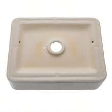 1pc Modern Simple Rectangular Ceramic Basin 40*30*13cm Bright White Over-The-Tap Basin Includes Hose And Water Inlet For Use In Wardrobe Room/Bathroom/Occupational Office - White - View 10