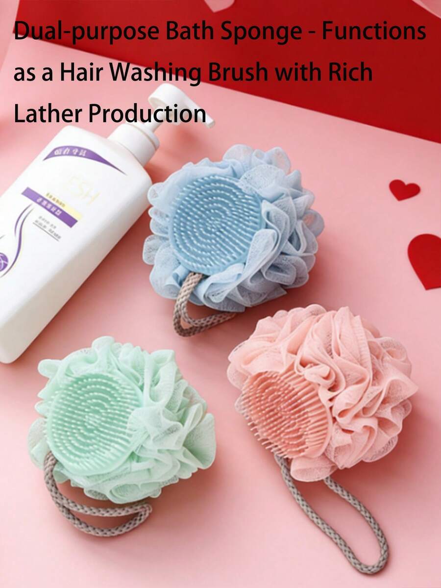 Valentine's Day 2-In-1 Massage Shower Flower, Multi-Functional Shampoo & Body Wash - Multicolor - View 1