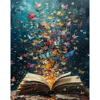 1 Piece 40*50cm Frameless Artistic Tree Landscape Digital Oil Painting, Adult & Beginner DIY Digital Oil Painting Kit, Great Gift For Christmas, Valentine's Day, Halloween, Thanksgiving