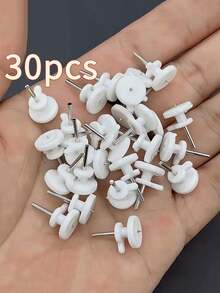 30pcs Super Strong Invisible Wall Hooks, Specially Designed For Hanging Various Artworks Such As Wedding Photos, Embroidery Crafts, And Art Prints. They Are Indispensable Home Decor Items. These Hooks Require No Drilling, Using A Mini Painless Nail Design, Particularly Suitable For Hanging Frames And Wall Art. They Are Not Only Invisible And Aesthetically , But Also Have Strong Load-Bearing Capacity Without Leaving Marks On The Wall. - Multicolor - View 9