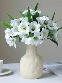 3 piezas de flores de narciso artificial, tallos flexibles, opciones de color blanco, rojo y champán, adecuadas para Pascua, Día de la Madre, Acción de Gracias, Día de San Valentín, decoración de jarrones, decoración de la sala de estar, centro de mesa - Multicolor - Ver 7