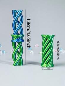 3D Printed Toy, Spiral 3D Decompression Toy Finger Spinner, Office Desk Stress Relief Toy - Multicolor - View 8