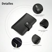 TendenciaCartera De Hombre Con Tarjetero De Aluminio Protección RfidCalidad premium - Marrón claro - Ver 6