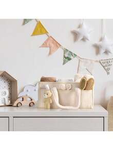 Estantería de almacenamiento de pañales para bebé, adecuada para mesas de cambio, puede almacenar pañales y toallitas, regalo ideal para madres primerizas, también aplicable para automóvil, guardería y almacenamiento portátil de pañales - Verde - Ver 10