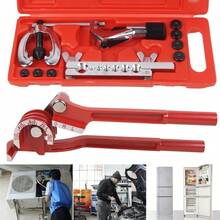 Pipe Flaring Kit Fuel Pipe Flare Repair Tool With Tube Bender And Cutter - Red - View 6