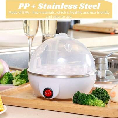 Multifunctional Egg Steamer Egg Cooker Electric Egg Cooker, Anti-Dry Burning Automatic Power Off, Stainless Steel Safety Base, Healthy And Practical, Good For Home Kitchen