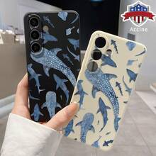 Phone Case Compatible With Galaxy S23 Ultra S24 Plus S25 S22+ Whale Shark Wonders Pattern Full Body Protection Ultra Slim Bumper Cover Gift,Suitable For IPhone17 Air - trắng - Xem 4