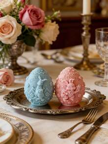 1pc Easter Bunny Ear Shaped Candle Mold, Suitable For DIY Scented Candles, Plaster Relief Decorations, Resin Art, Clay Crafts, And Cement Creative Ornaments. Applicable For Easter Family Parties, New Year Spring Celebrations, Valentine's Day Romantic Gifts, Mother's Day Handmade Blessings, And Birthday Party Decorations. The Mold Design Cleverly Integrates Classic Holiday Elements, With Non-Deformable Material For Easy Demolding And Repeated Holiday-Themed Handicraft Production.