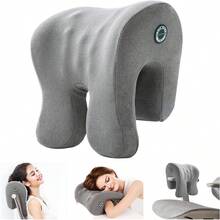 Office & Car & Gaming Neck Pillow, Ergonomic Memory Foam for Comfortable Napping and Neck Support - GRIS - Ver 1