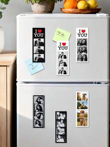 1/3/5pcs Customized Rectangular Fridge Magnets, Personalized With Photos, 5 Styles Available, Suitable For Couples Anniversary, Valentine's Day, Students Photo Display And Memo - Multicolor(Paper Fridge Magnets) - View 8
