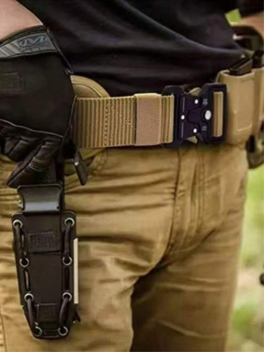 男士战术腰带 - 高强度尼龙织带腰带，带快拆扣 - 彩色 - 查看 1