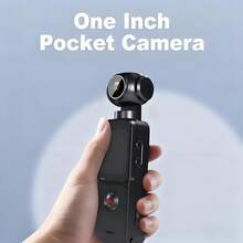 5K Vlog相机，便携式相机，直播相机，口袋大小，带外置麦克风和270°旋转镜头 - 适用于Vlog、户外活动、旅行和骑行的紧凑型视频录像机 - 32GB存储空间，1000mAh电池，MP4录制，手动模式图像防抖 - 彩色 - 查看 4