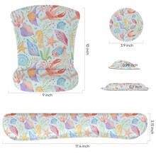 Keyboard Wrist Rest Pad  Pad Set,Ergonomic  Pad For Laptop Computer,Wrist Support Memory Foam Desk Pad For Gaming Office,Non Slip Rubber Pad Typing Relief Pain (Pad201) - Mousepad201 - Xem 7