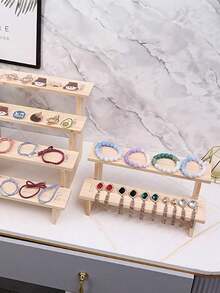 珠宝梯形架，项链手链展示架 - 节省空间的现代设计，适用于家庭、沙龙、精品店 - 珠宝收纳盒 - 黃色 - 查看 4