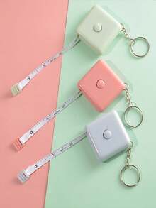 3pcs Nordic Style Retractable 1.5m Square Ruler, Mini Portable Measuring Tape For Sewing, Home Use - Multicolor - View 1