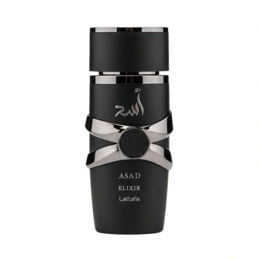 Lattafa Asad Elixir Eau De Parfum 100ml/3.4oz, Arabian Perfume For Men, Intense Middle Eastern Fragrance, Warm Spicy & Woody Scent, Long Lasting Viral Masculine Cologne, Premium Black Gold Bottle, Luxury Gift For Him - Asad Elixir - 查看 1