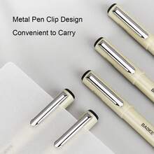 3/5/8/12pcs Drawing Black Fine Line Pen, Fine Nib Manga Marker For Artist Illustration, Sketching, Art Painting, Animation, DIY Gift Items - Black - View 5